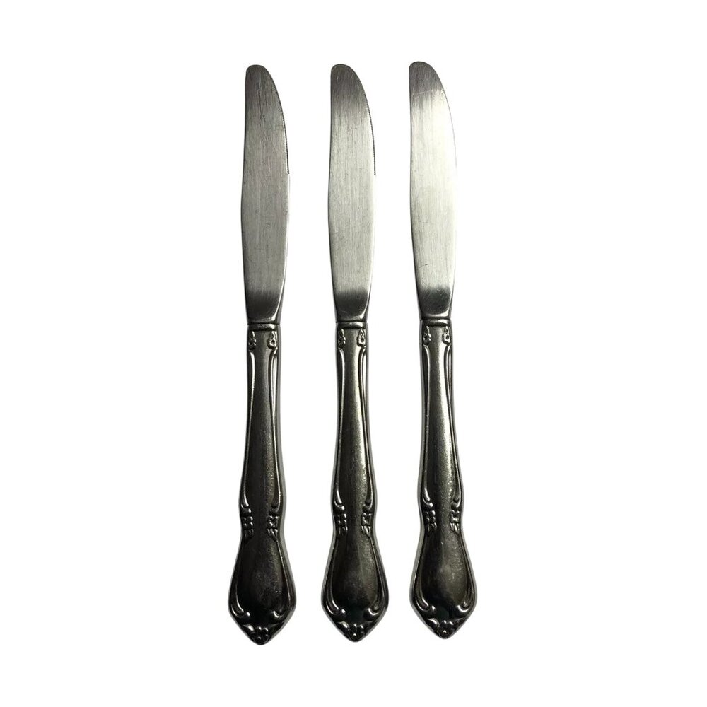 3 Dinner Knives CHATEAU Oneidacraft Oneida Stainless Steel Flatware
